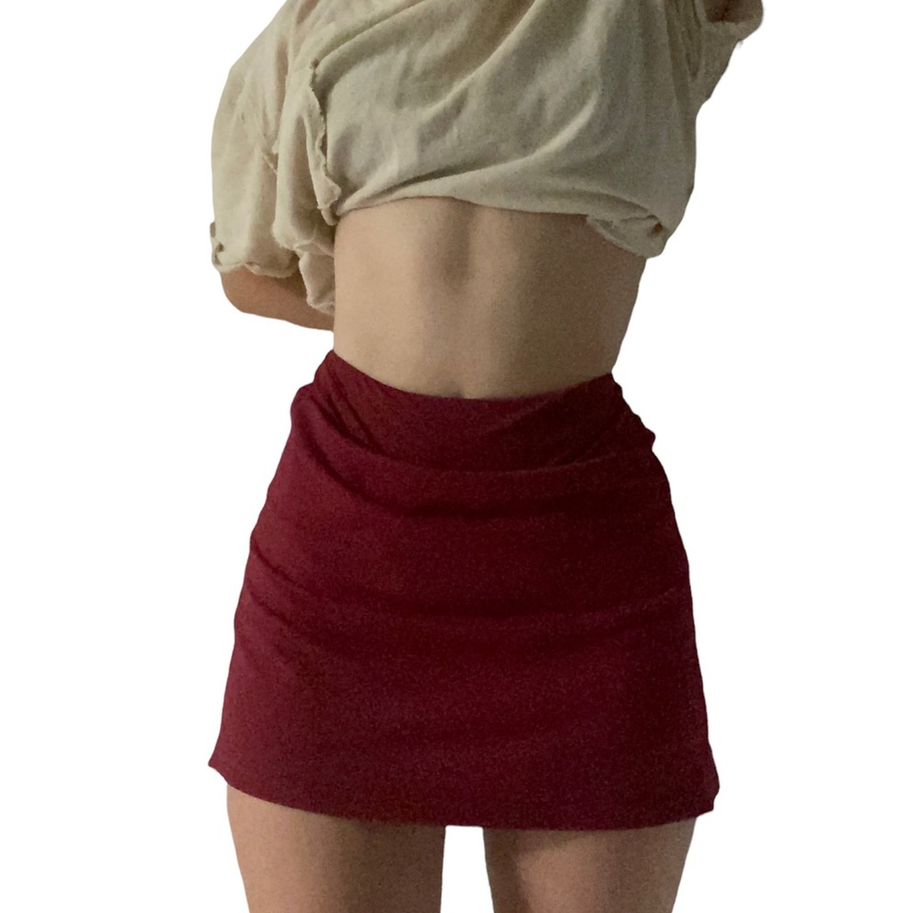 red miniskirt